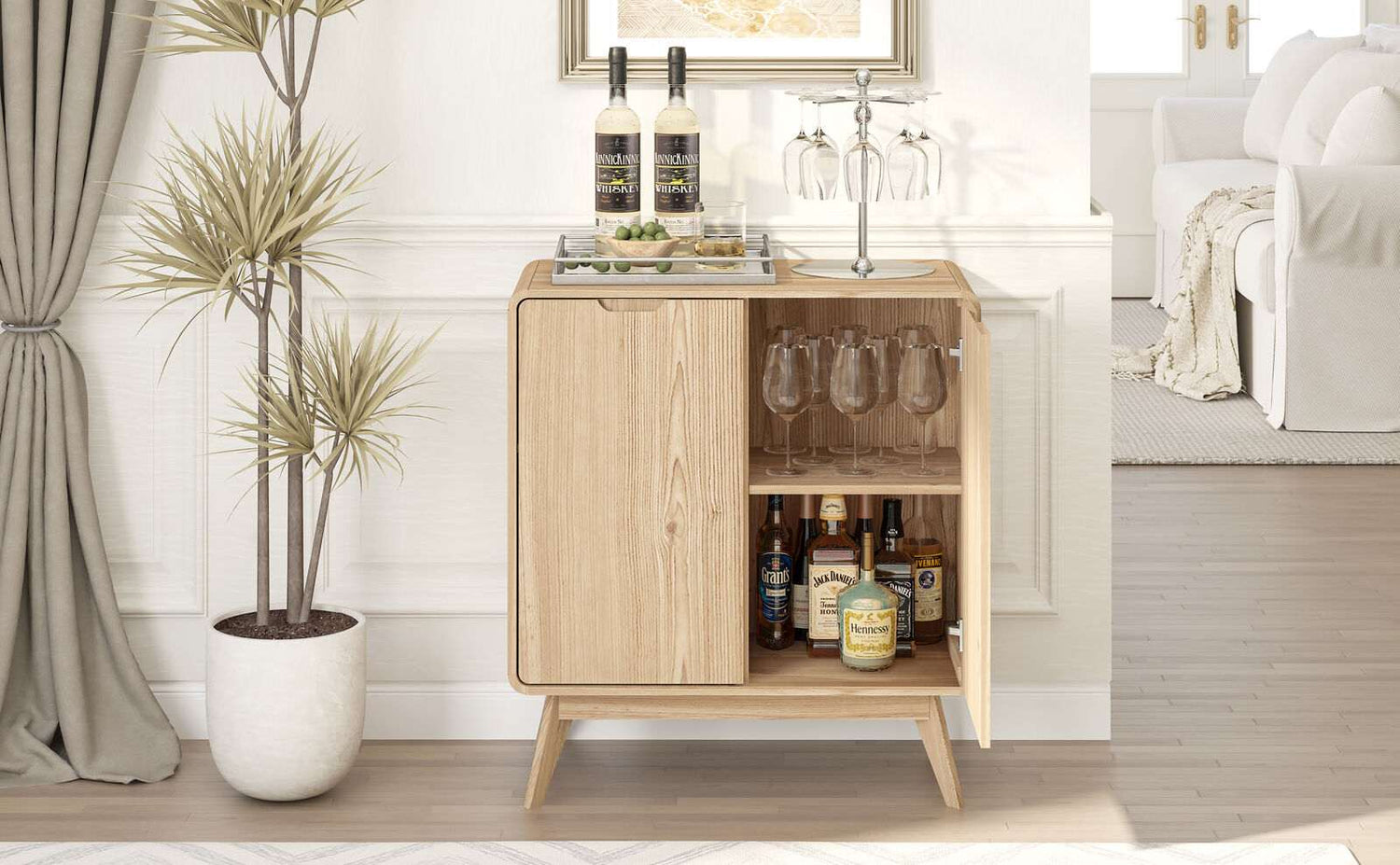 Sabi Serve – Two door wine cabinet