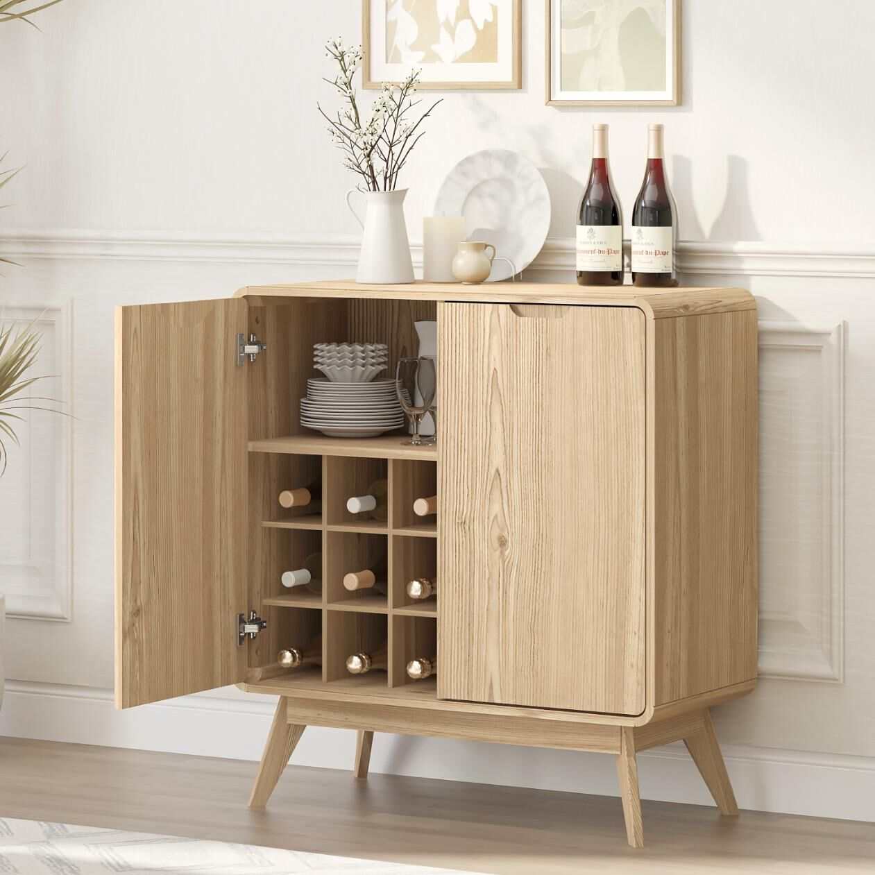 Sabi Serve – Two door wine cabinet