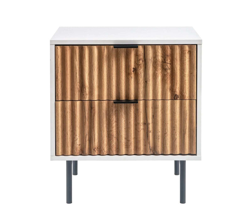 Chelsea 2 Drawer Bedside Table with Dresser for Stylish Bedroom Storage