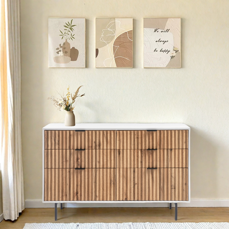 Chelsea 6 Drawer ChestStylish Storage Dresser for Bedroom Organisation
