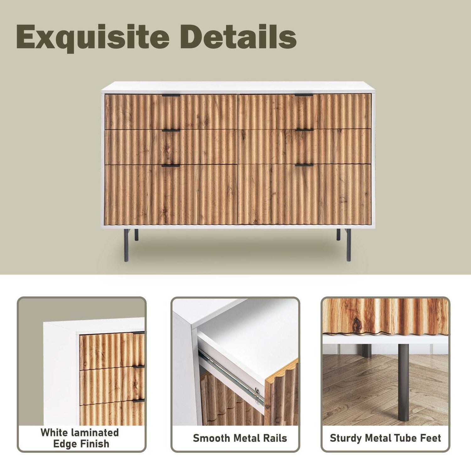 Chelsea 6 Drawer ChestStylish Storage Dresser for Bedroom Organisation