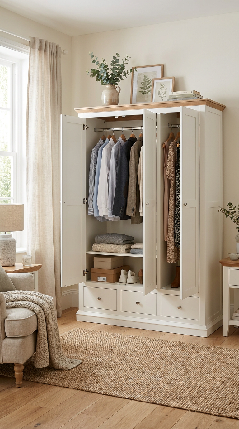 Hannah Wardrobe French Provincial 3 Door 3 Drawer Wardrobe