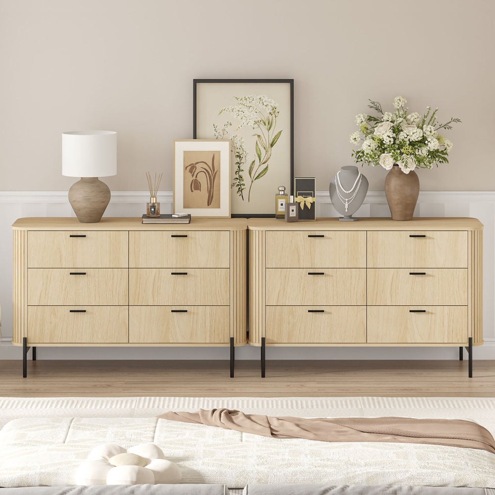 Ayla 12 Drawer Chest Set of 2 Lowboy - Storage for any room
