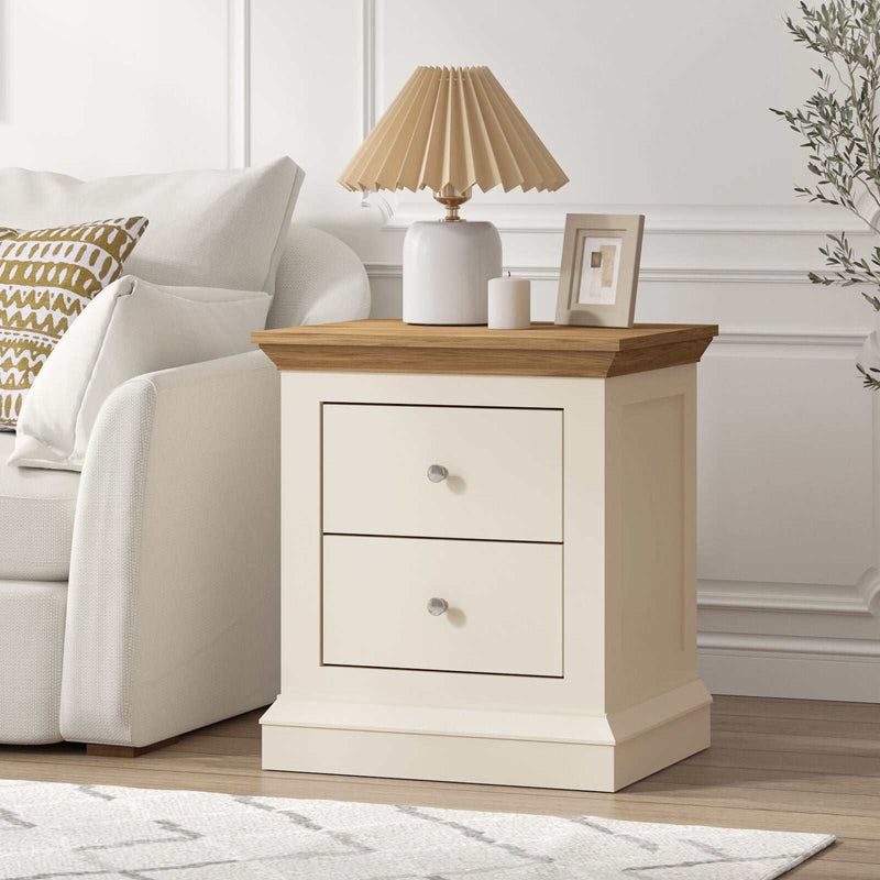 HANNAH 2 Drawers Bedside Table with Dresser | Modern Nightstand for Your Bedroom