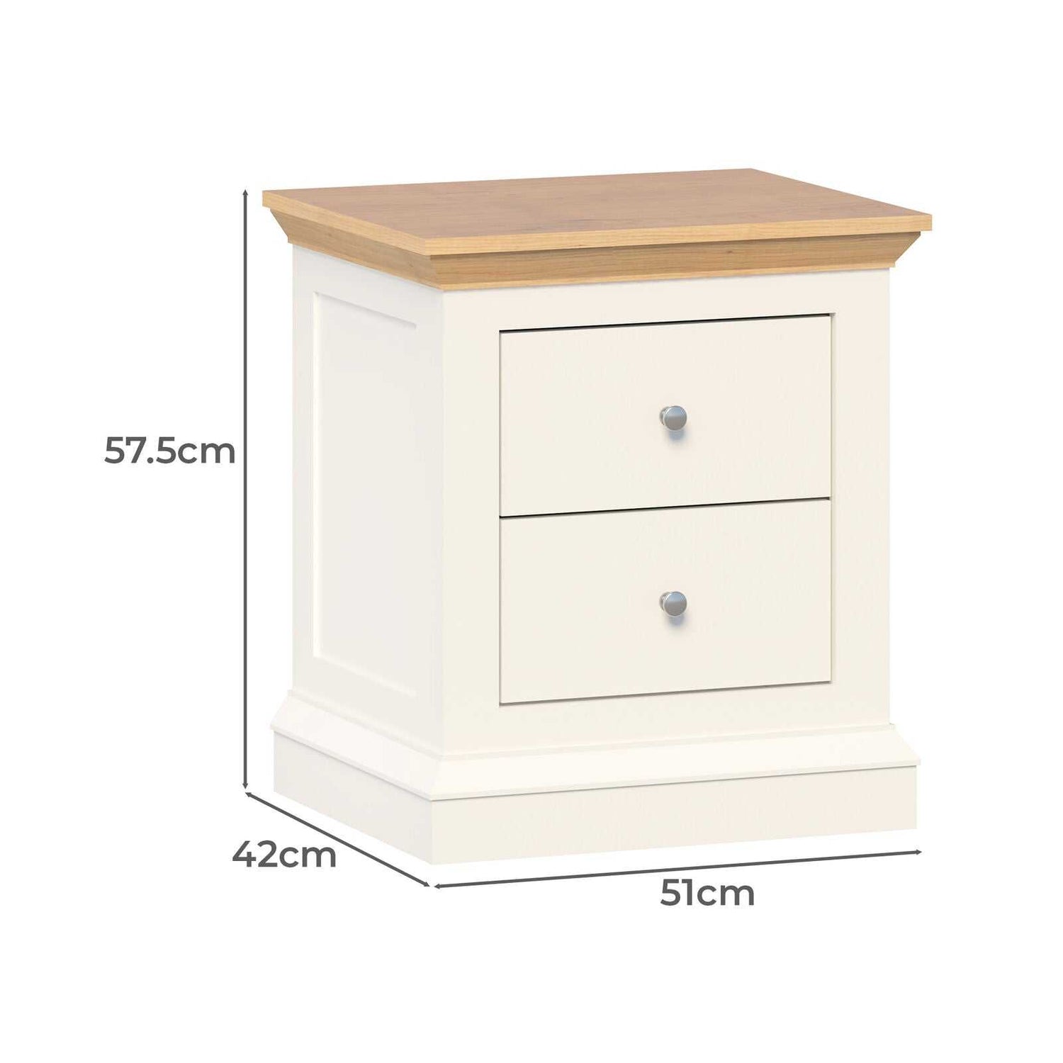 HANNAH 2 Drawers Bedside Table with Dresser | Modern Nightstand for Your Bedroom