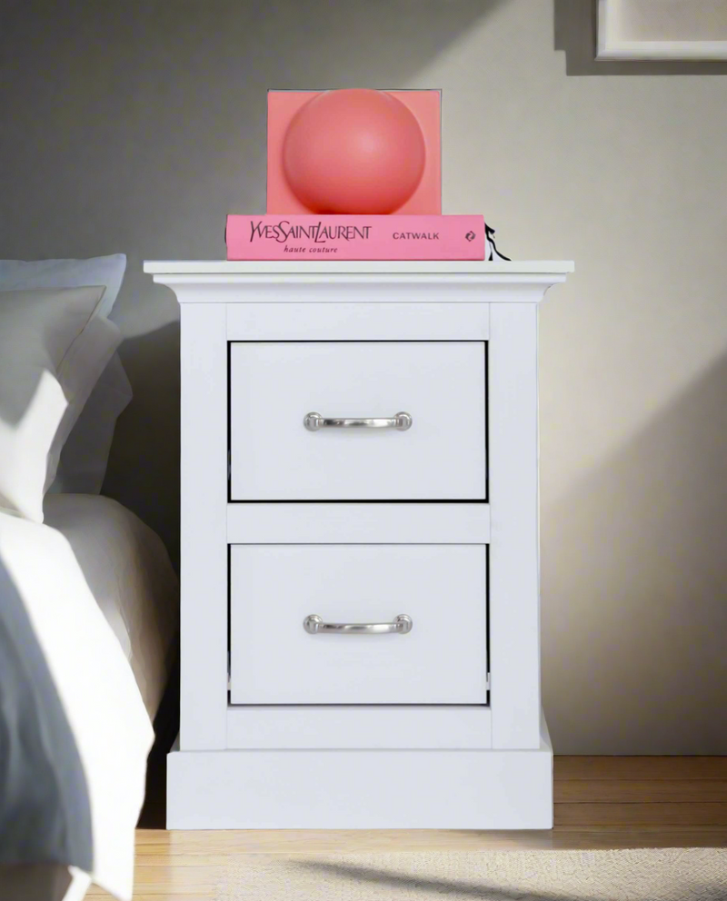 Ashford White Bedside Tables – Set of 2