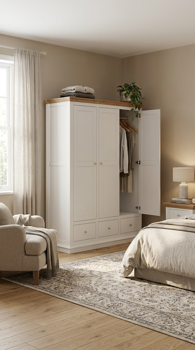 Hannah Wardrobe French Provincial 3 Door 3 Drawer Wardrobe