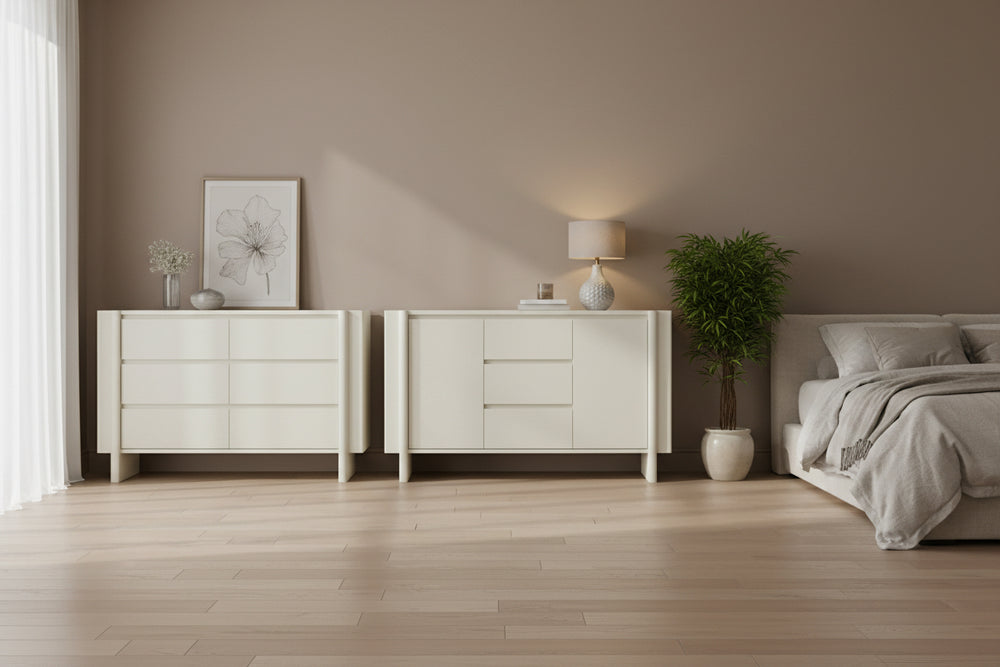 Taylor 6 Drawer Chest of Drawers and Large Sideboard Set