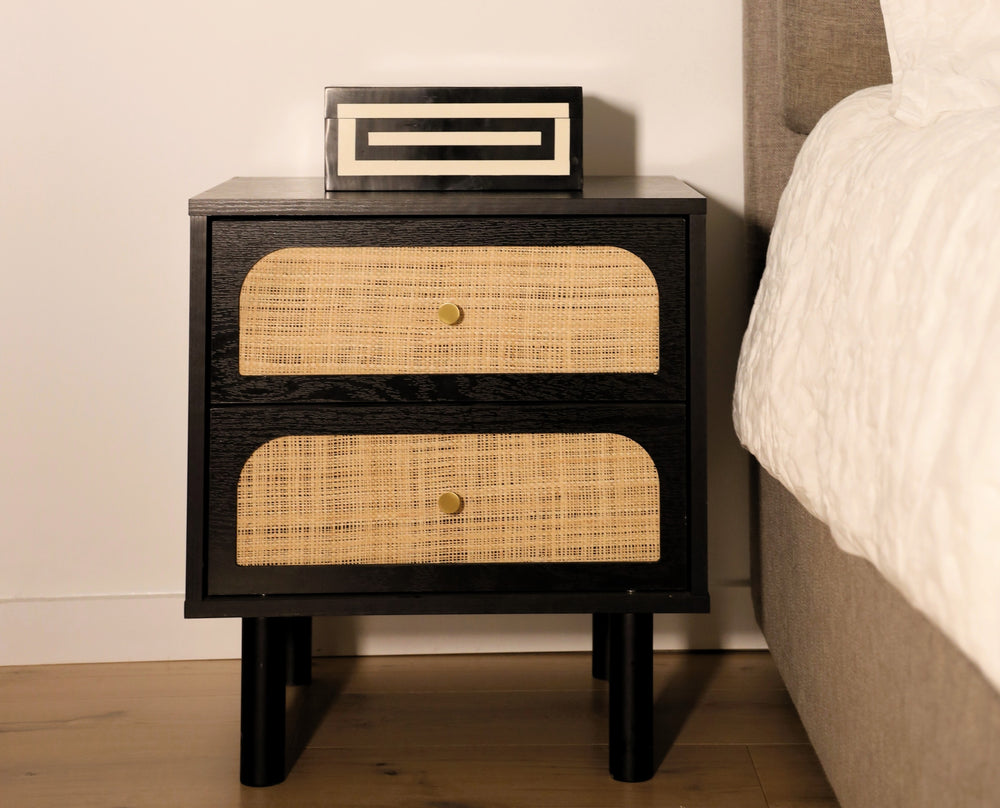 Elisa Black Bedside Table for Modern Bedroom