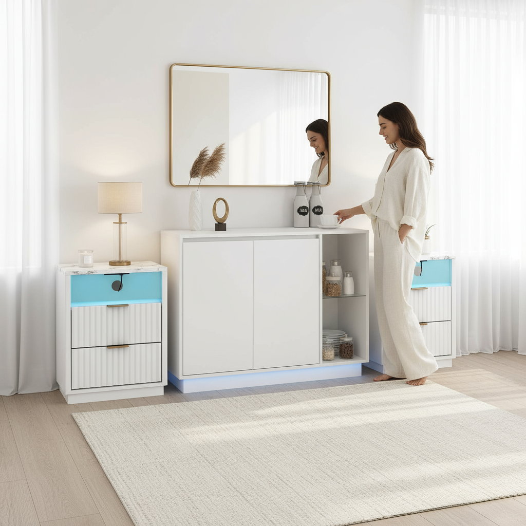 Arlo 3-Piece Set - Elegant Styling with Mirror