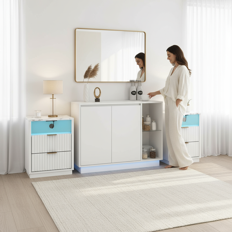 Arlo 3-Piece Set - Elegant Styling with Mirror