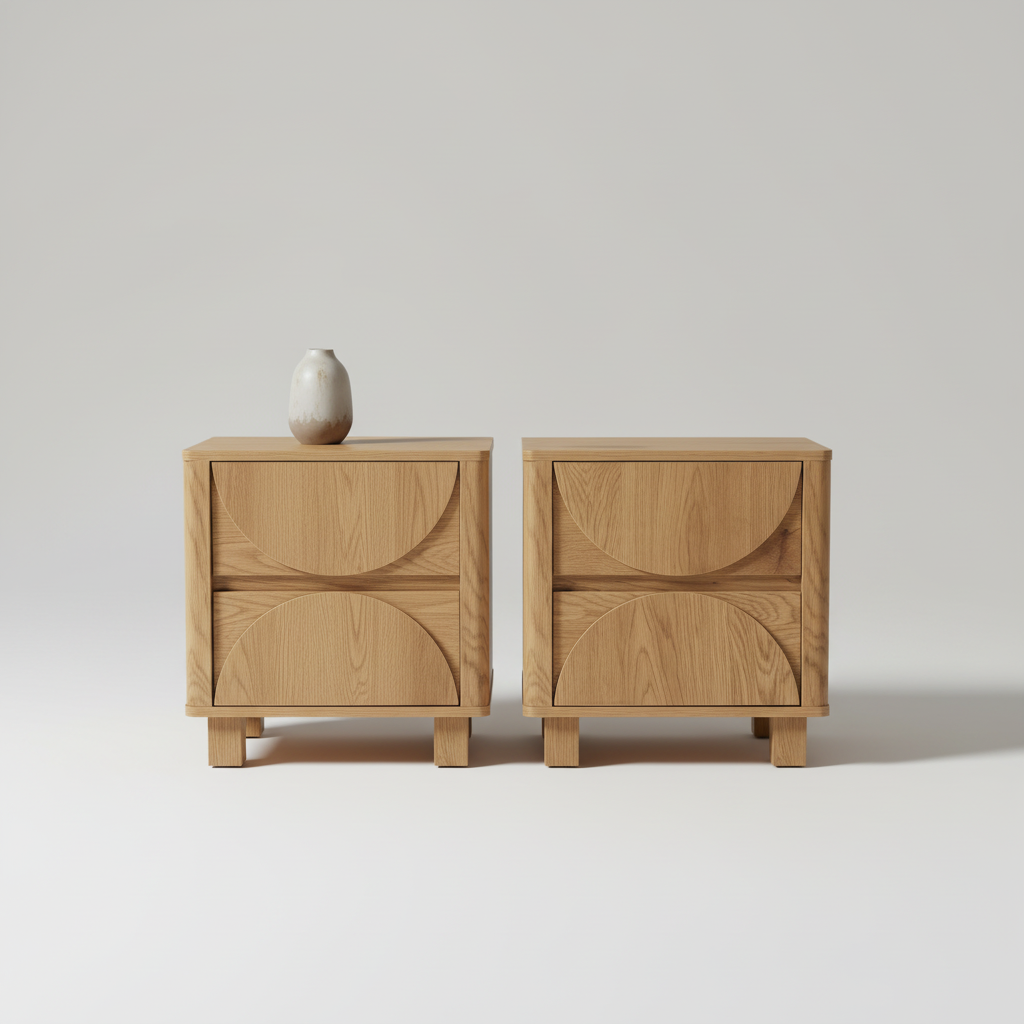Eden Arched Bedside Tables Duo Set