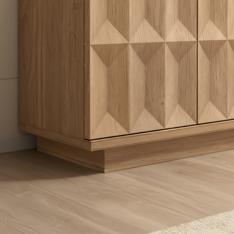 Low angle detail of base and bottom construction