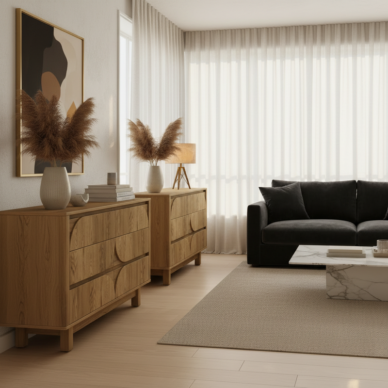 Luxurious Modern Lounge - Golden Hour