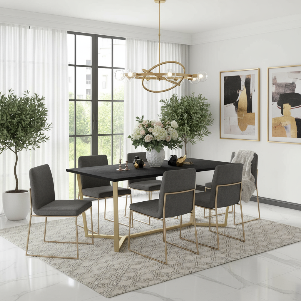 Luxury Dining Room with 6 Chairs