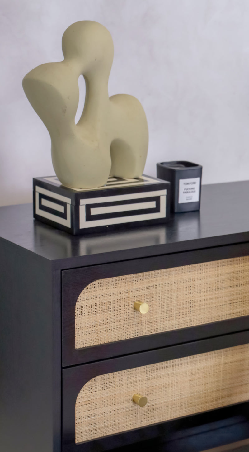 Elisa black 5 drawer Chest of Drawers Dresser
