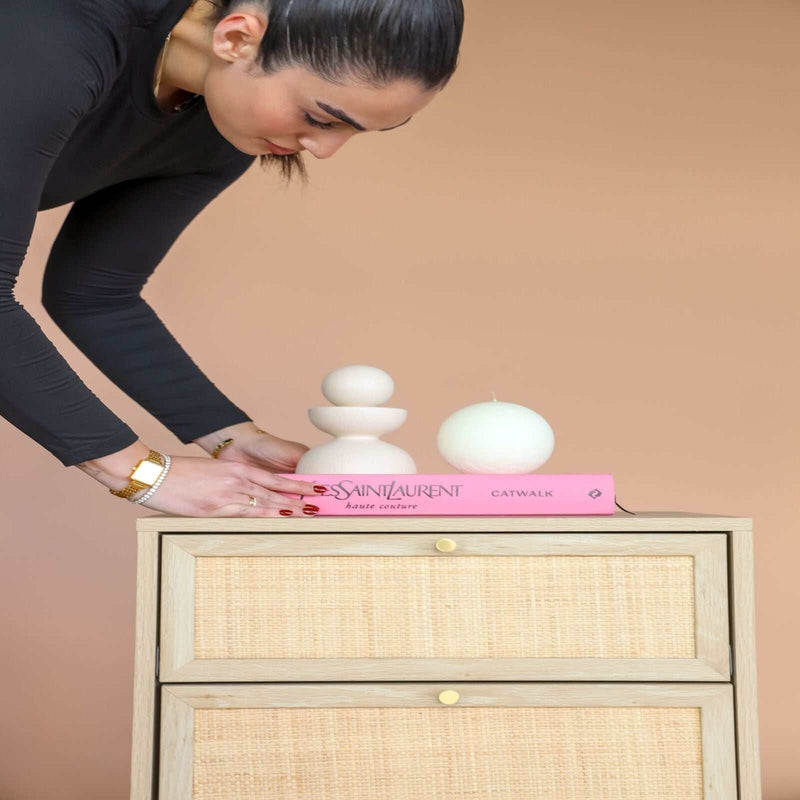 Nara Rattan Bedside Table – 2 Drawers