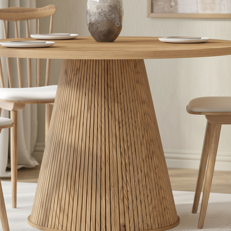 Round Table Pedestal Detail - Fluted Base