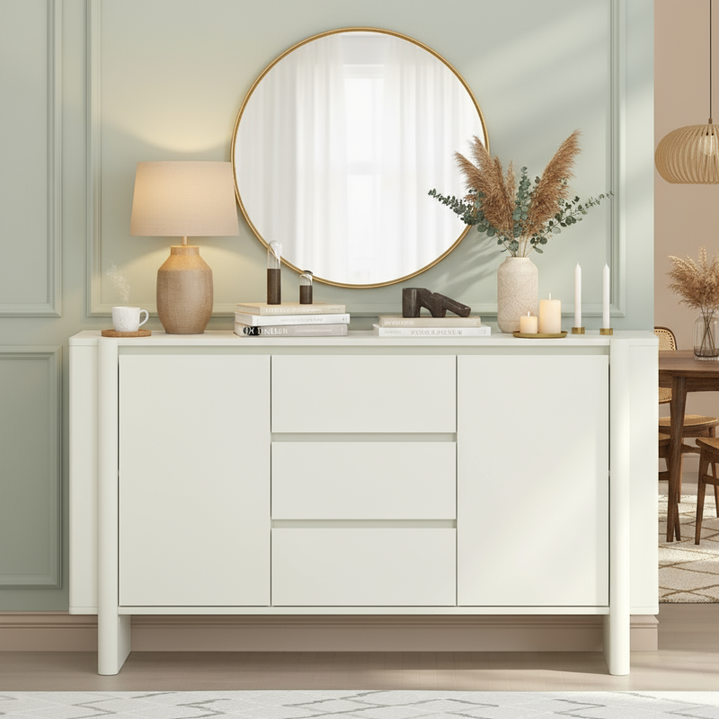 Sideboard showcased in elegant dining room