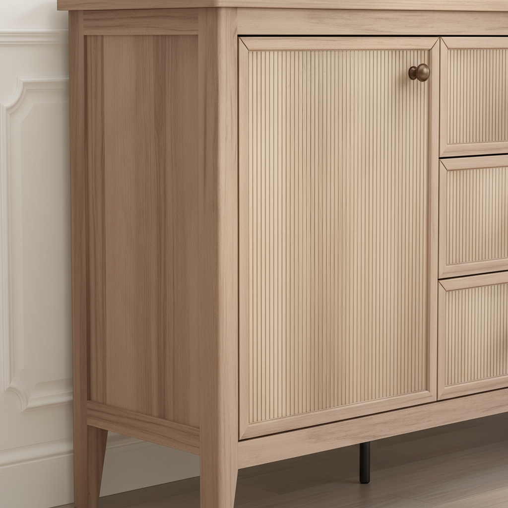 Sideboard Side Detail - Fluted Texture