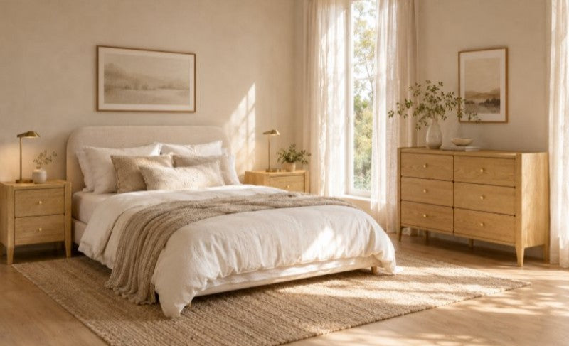 Sundrift Bedroom Essentials Bundle –  6-Drawer Lowboy & Bedside Set