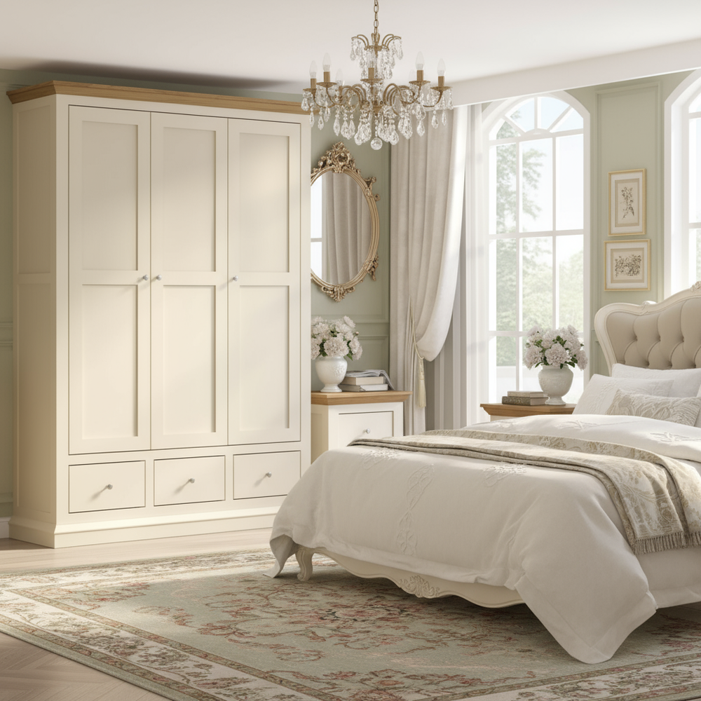 Wardrobe in French provincial bedroom